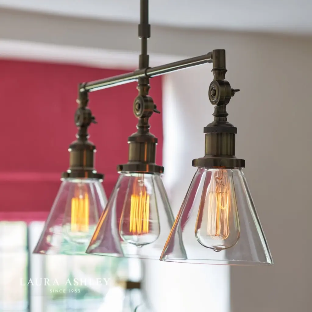 Isaac 3 Light Bar Pendant in Antique Brass