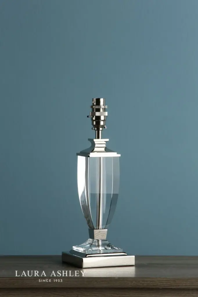 Laura Ashley Carson Polished Nickel & Crystal Table Lamp Base Small
