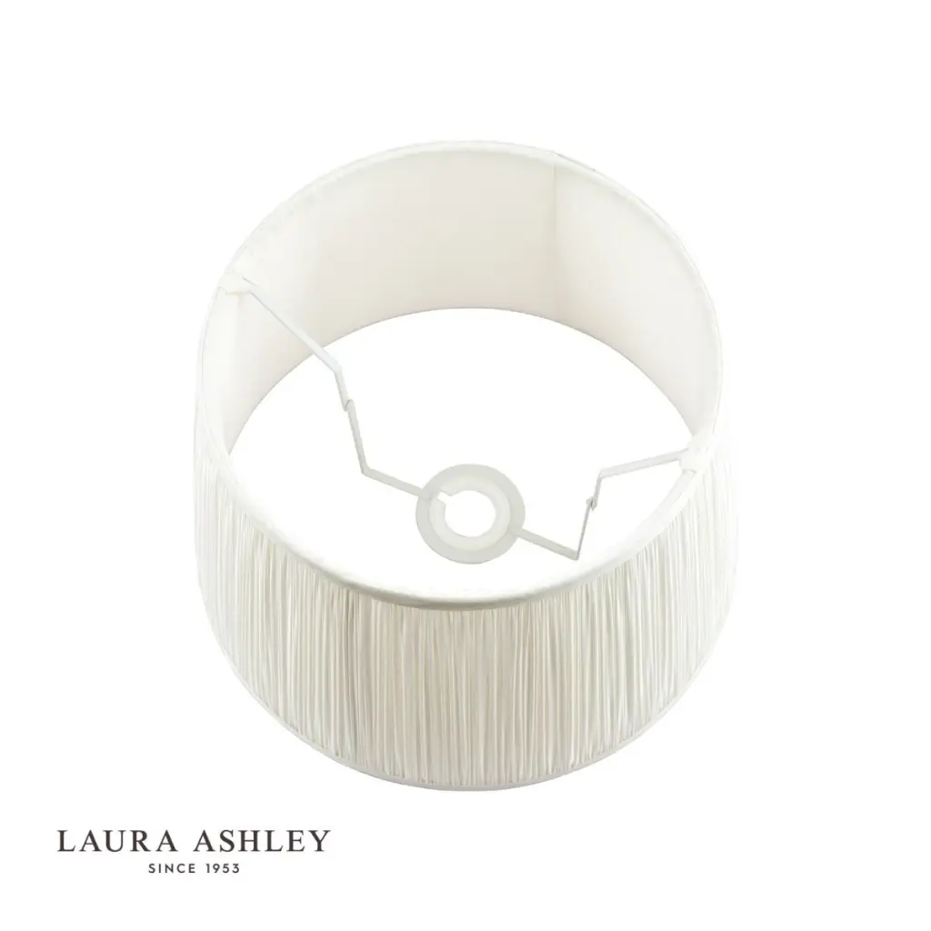 Hemsley Pleated Silk Cream Shade 200mm/8 Inch