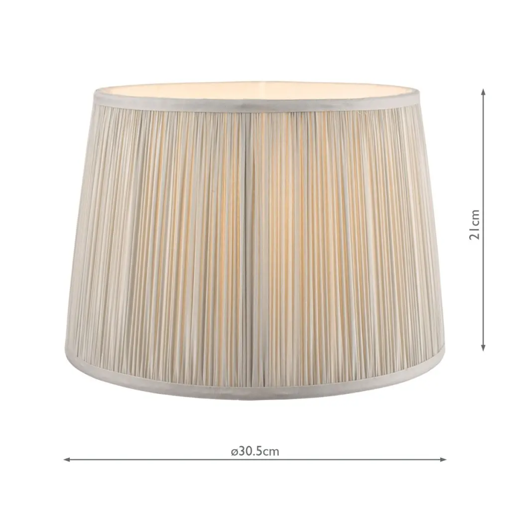 Hemsley Silk Silver Shade 300mm/12 inch
