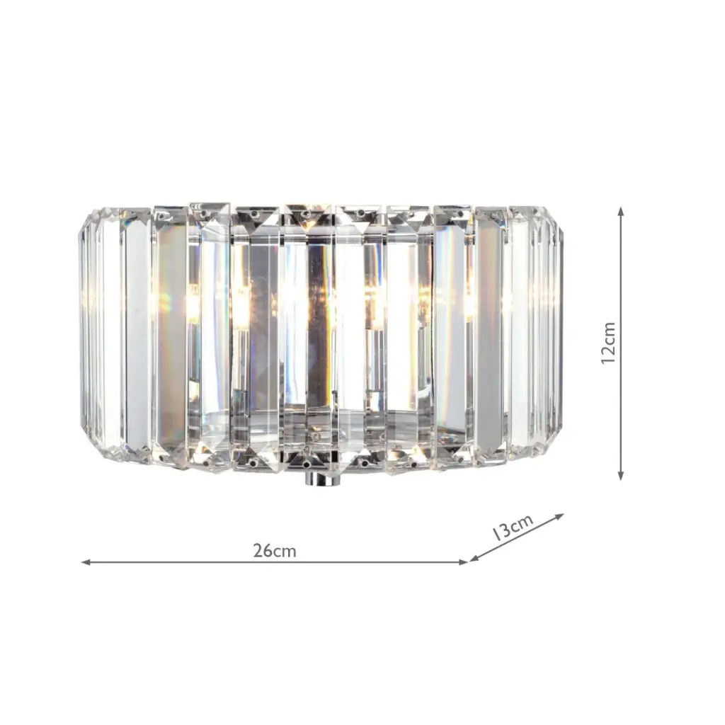 Fernhurst Wall Light Polished Chrome Glass
