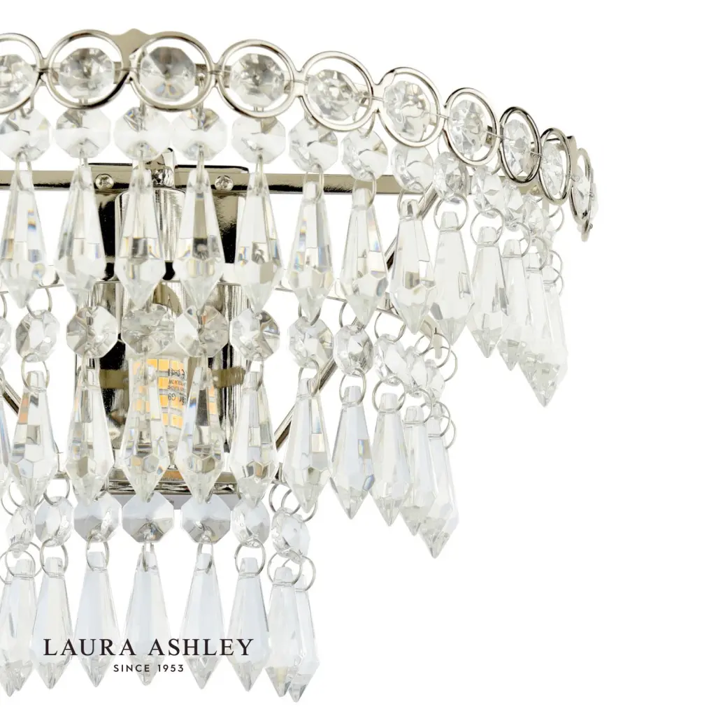 Enid Faceted Glass & Polished Nickel Wall Light
