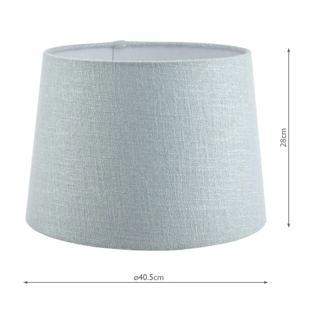 Bacall Linen  Drum Duck Egg Blue Shade 400mm/16 inch