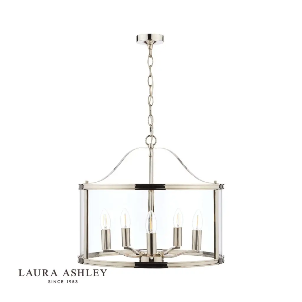 Harrington 5 Light Polished Nickel Pendant