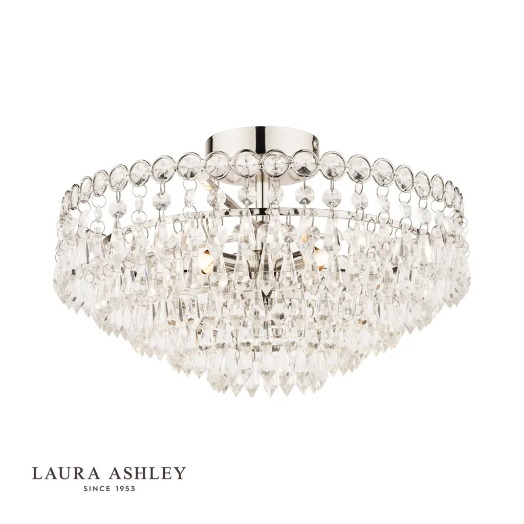 Enid Polished Nickel Semi Flush Fitting