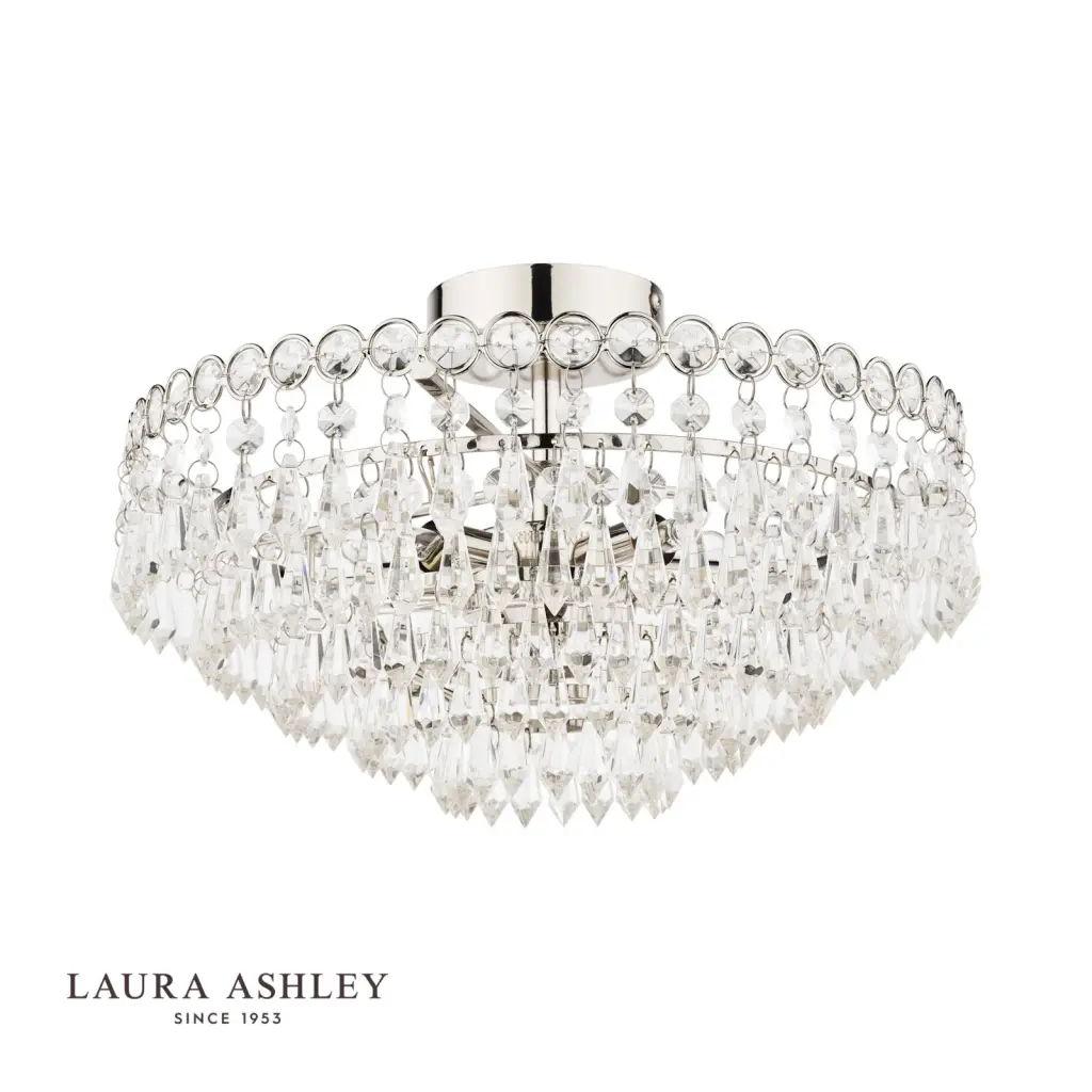 Enid Polished Nickel Semi Flush Fitting