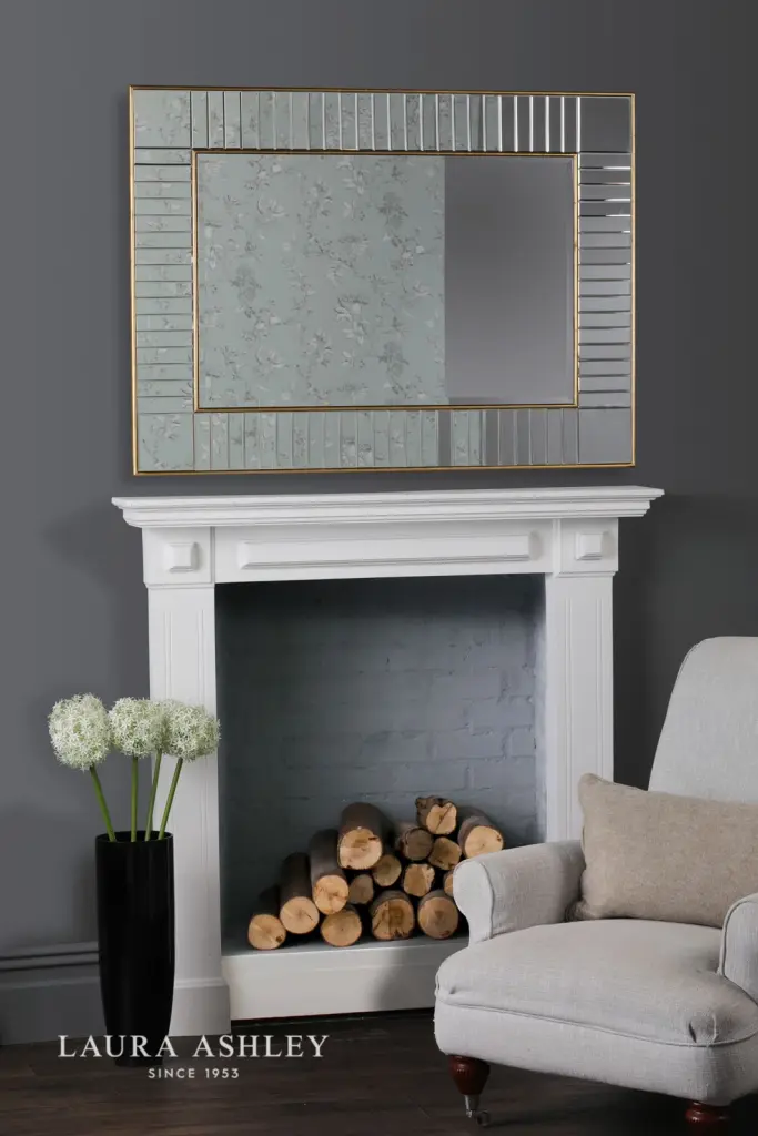 Clemence Large Rectangle Mirror in Gold Leaf