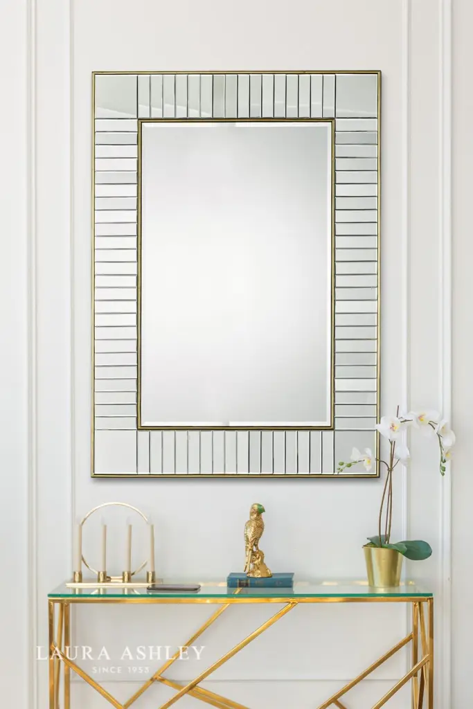 Clemence Large Rectangle Mirror in Gold Leaf