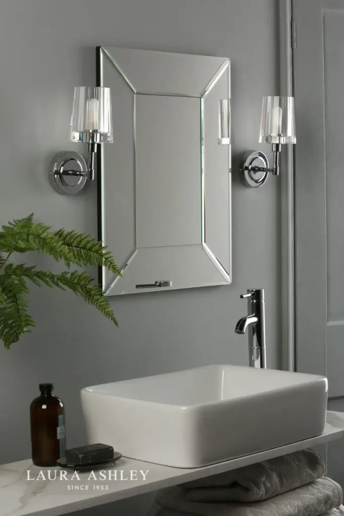 Blake Bathroom Wall Light Crystal Polished Chrome IP44