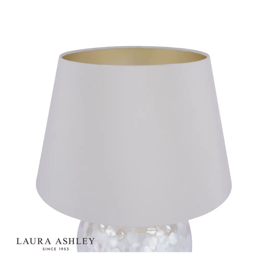 Mathern Cream Shell Table Lamp C/W Shade