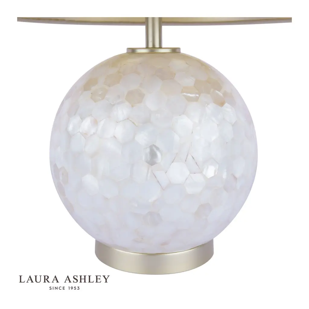 Mathern Cream Shell Table Lamp C/W Shade