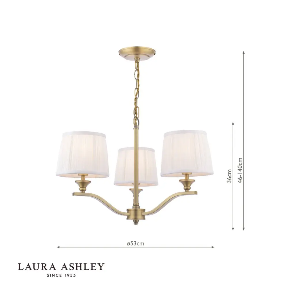 Hemsley 3 Light Antique Brass Ceiling Pendant