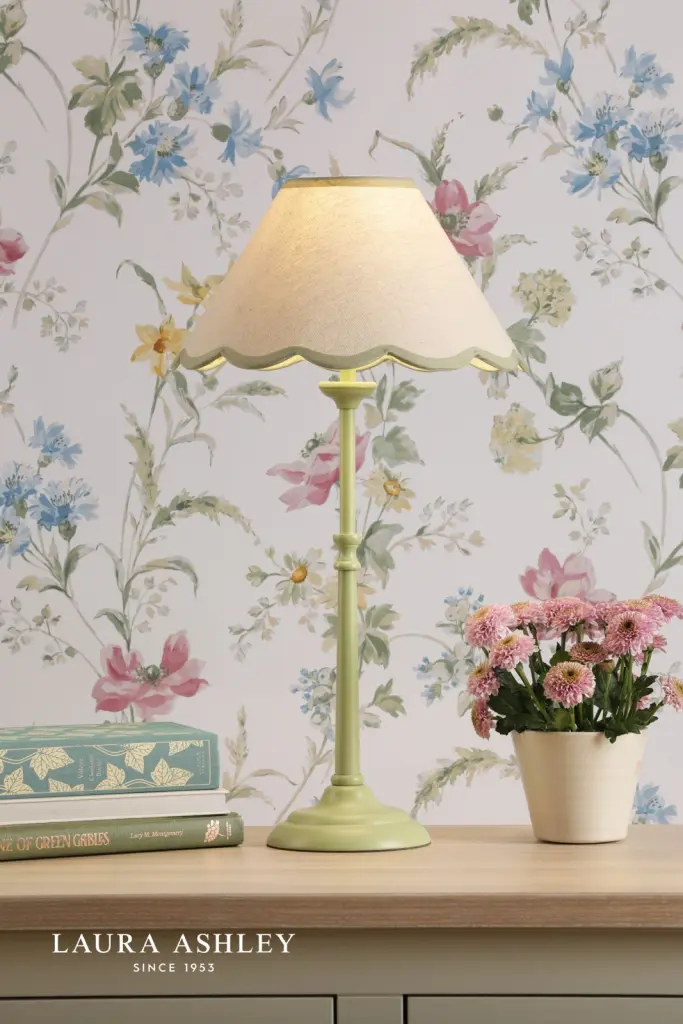 Cordwell Matt Green Table Lamp C/W Shade