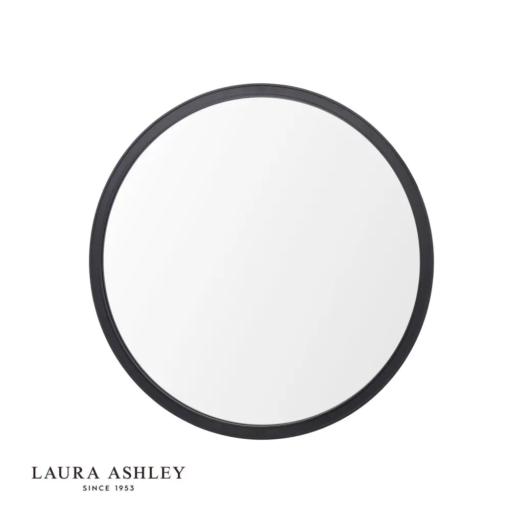 Harrington Mirror Matt Black and Mirror 60cm