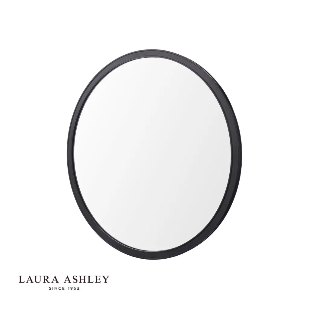 Harrington Mirror Matt Black and Mirror 60cm