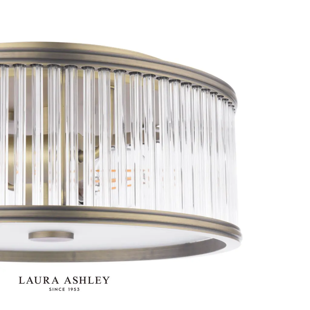 Sutton 2 Light Antique Brass Flush Fitting