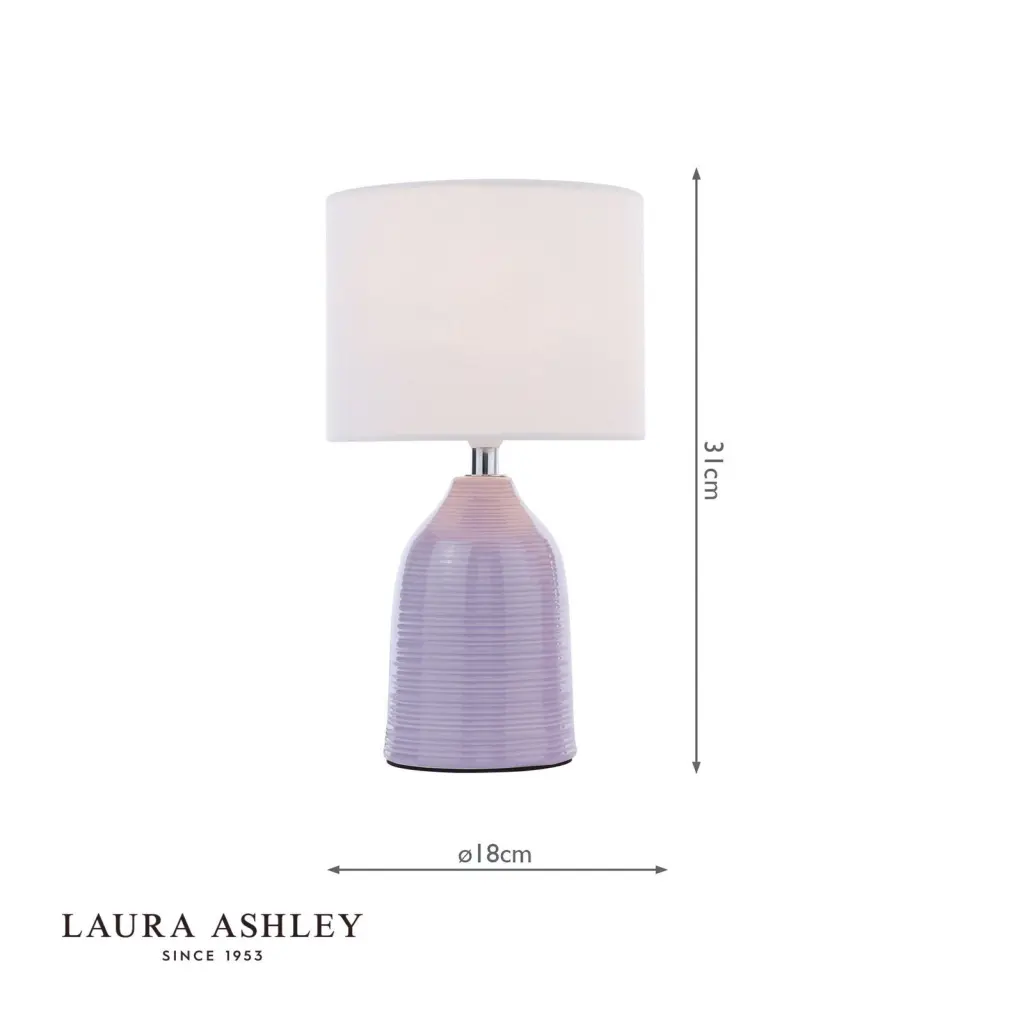 Penny Twin Pack Purple Ceramic Table Lamp C/W Shades