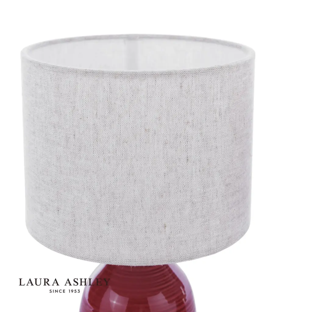 Penny Twin Pack Red Ceramic Table Lamp C/W Shades