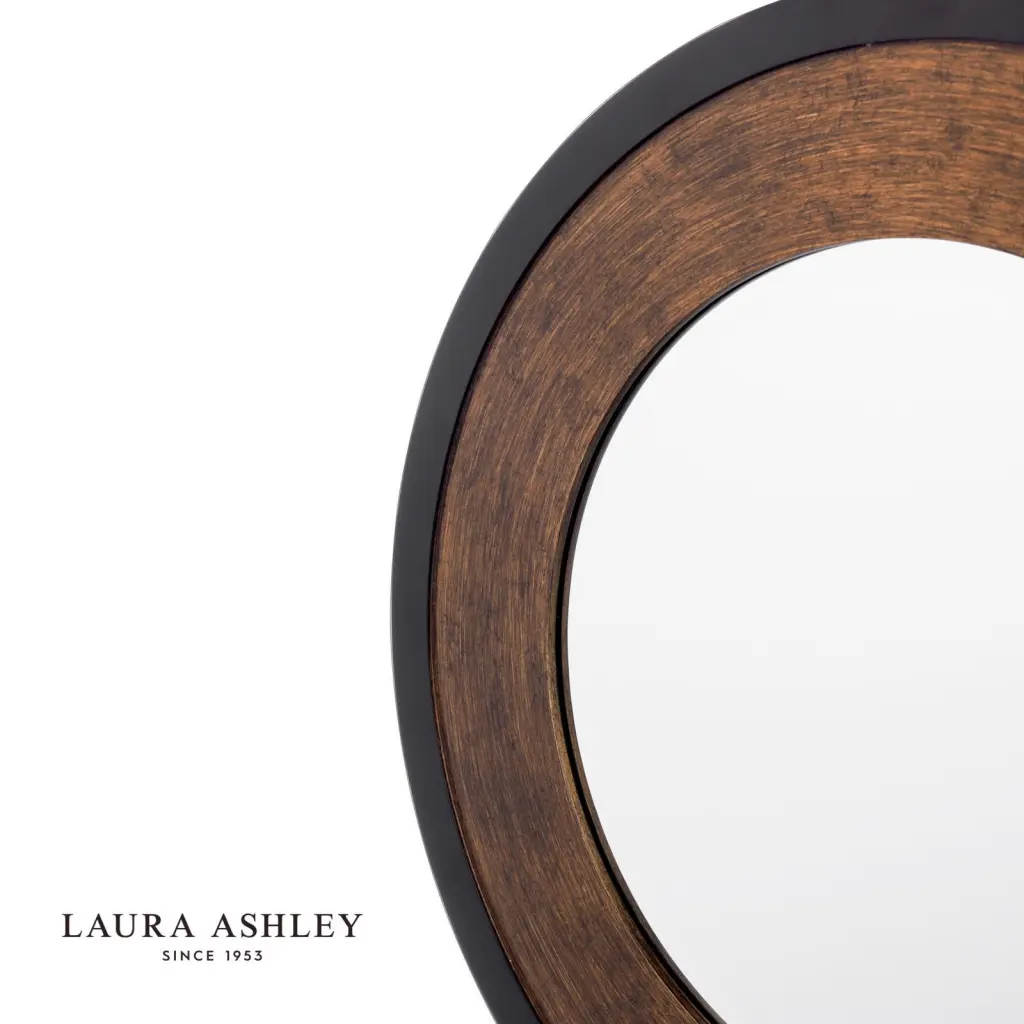 Laura Ashley Cara Round Mottled Bronze Mirror 60cm