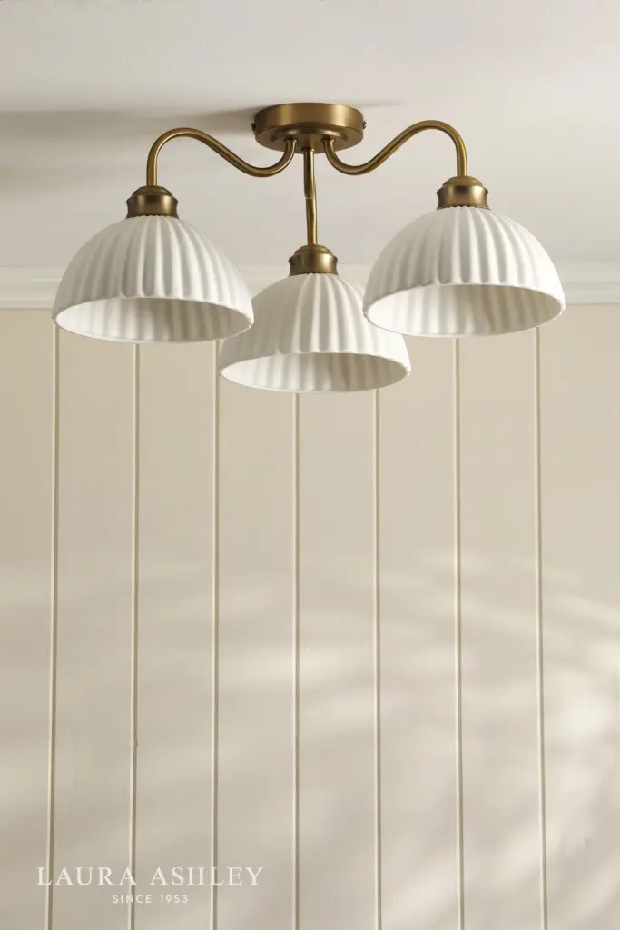 Durford 3 Light Semi-Flush Matt Antique Brass