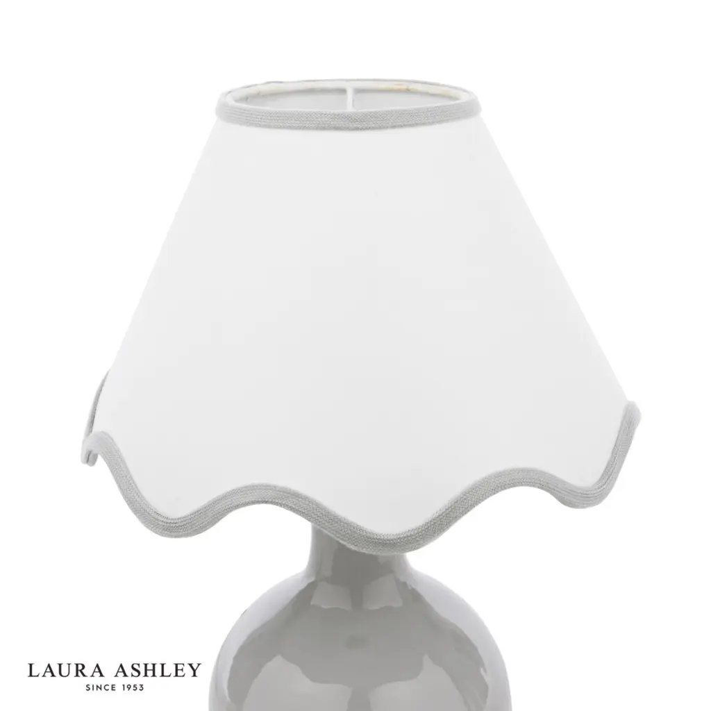 Bramhope Grey Ceramic Table Lamp C/W Shade