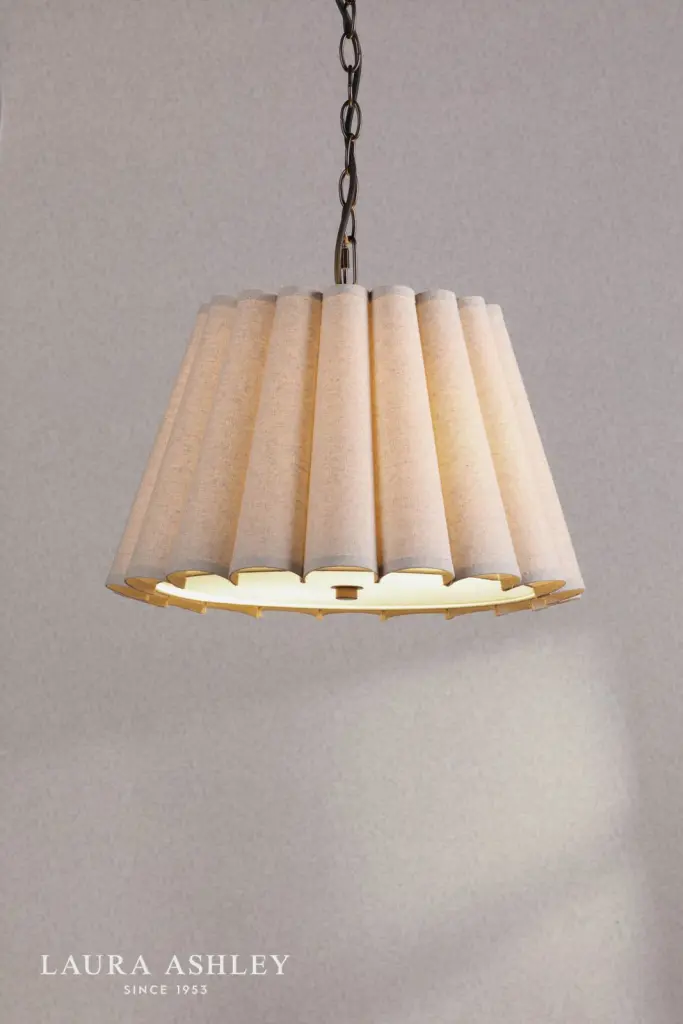 Holwell Antique Bronze Pendant with Natural Shade