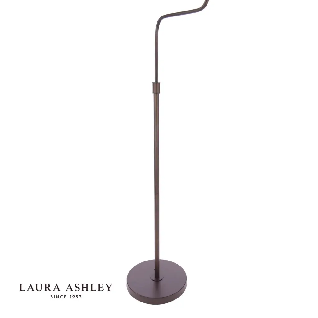 Holwell Antique Bronze Floor Lamp C/W Natural  Shade