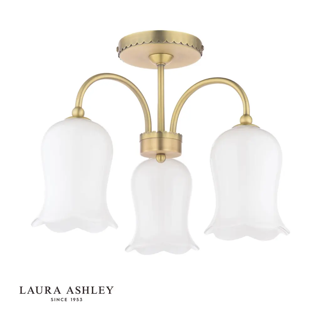 Lidsell Antique Brass Semi Flush Fitting