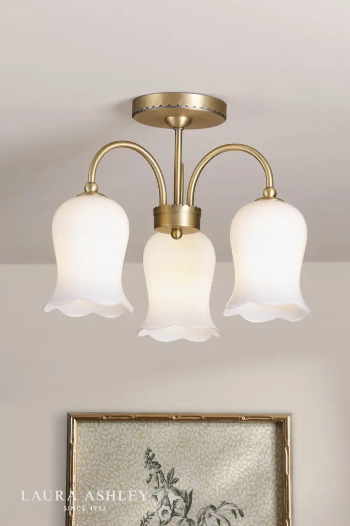 Lidsell Antique Brass Semi Flush Fitting