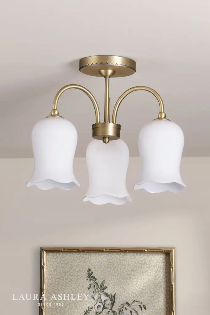Lidsell Antique Brass Semi Flush Fitting