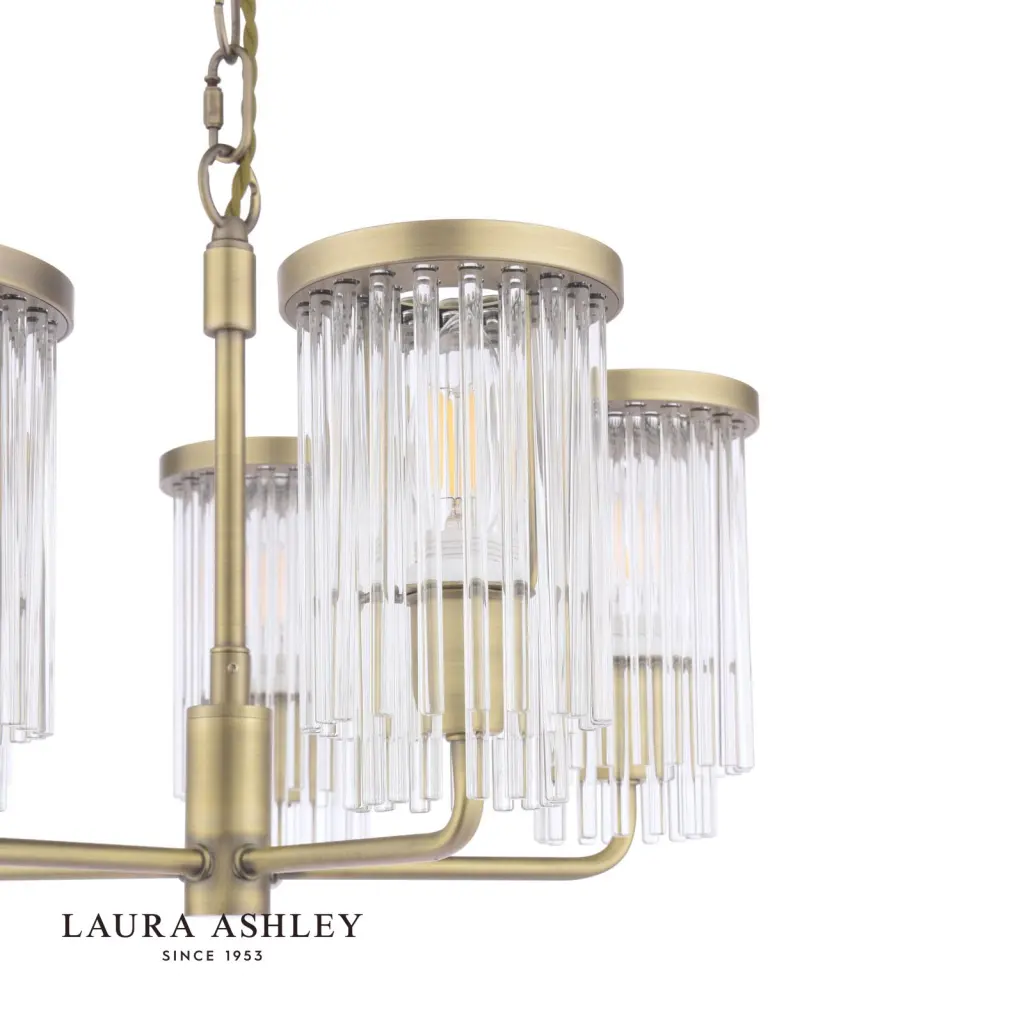 Hilcote 5 Light Antique Brass Ceiling Pendant