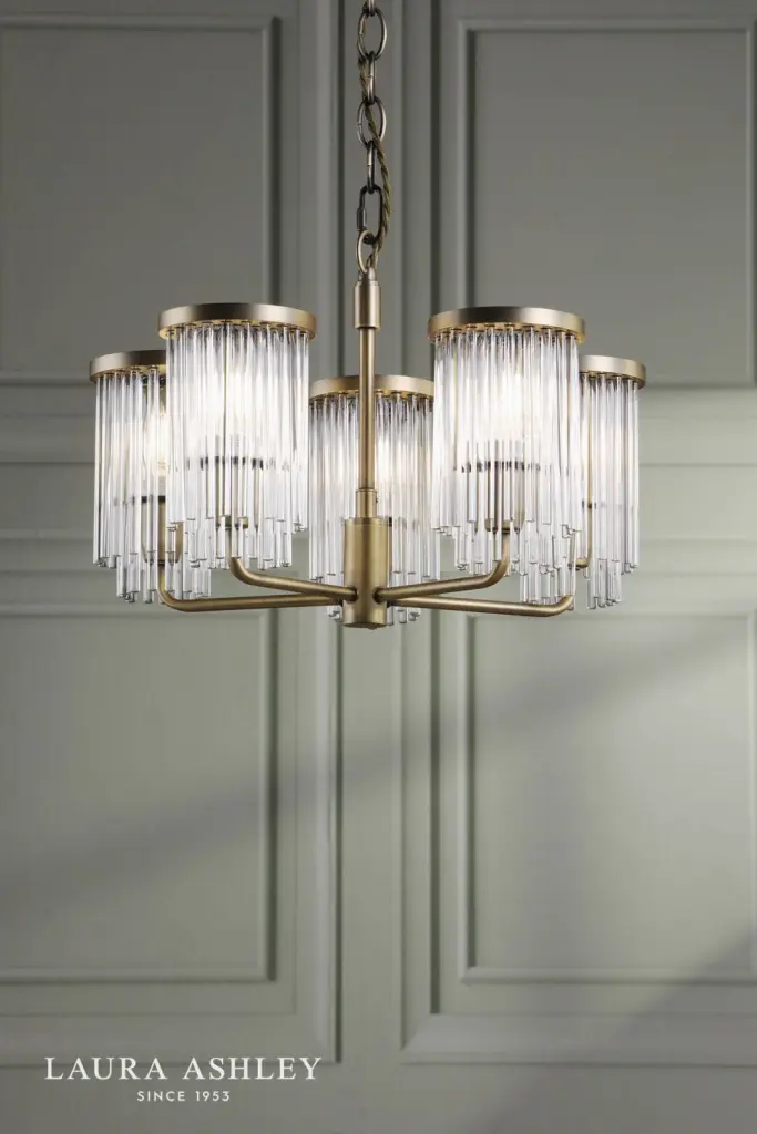 Hilcote 5 Light Antique Brass Ceiling Pendant