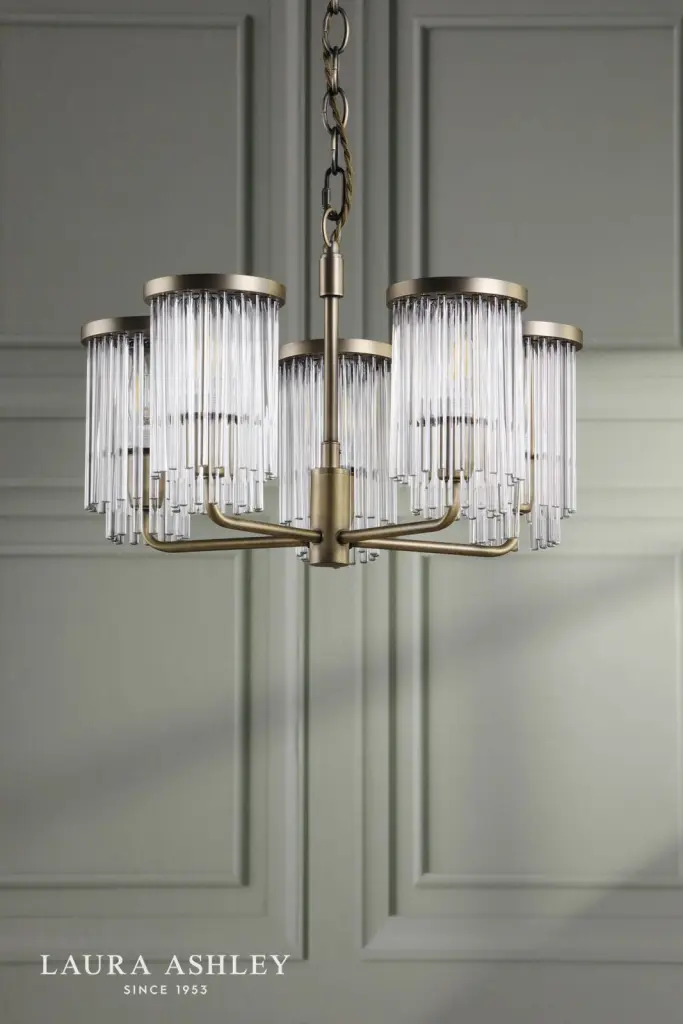 Hilcote 5 Light Antique Brass Ceiling Pendant