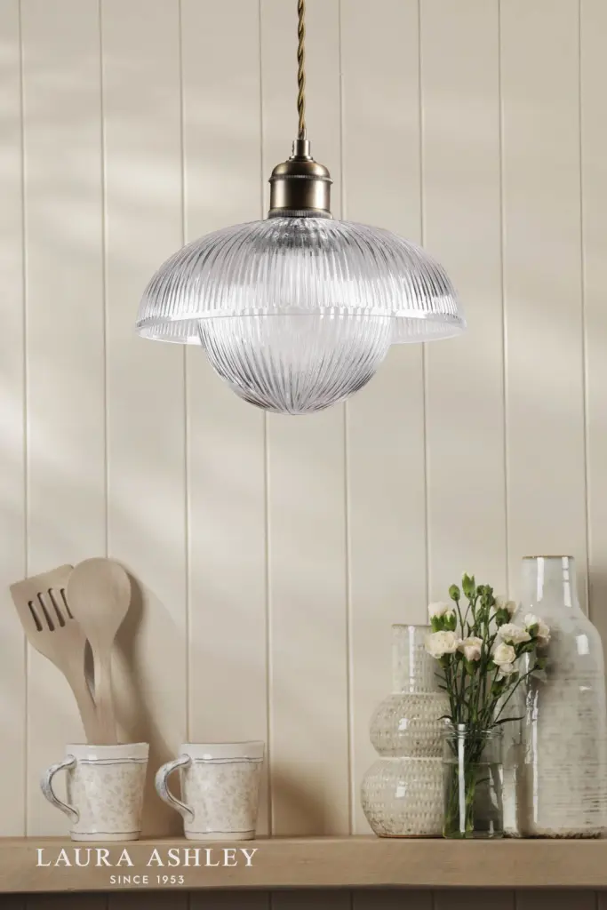 Billham Single Ribbed Glass Pendant