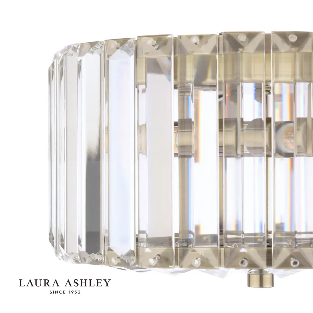 Fernhurst Small 3 Light Antique Brass Flush Fitting