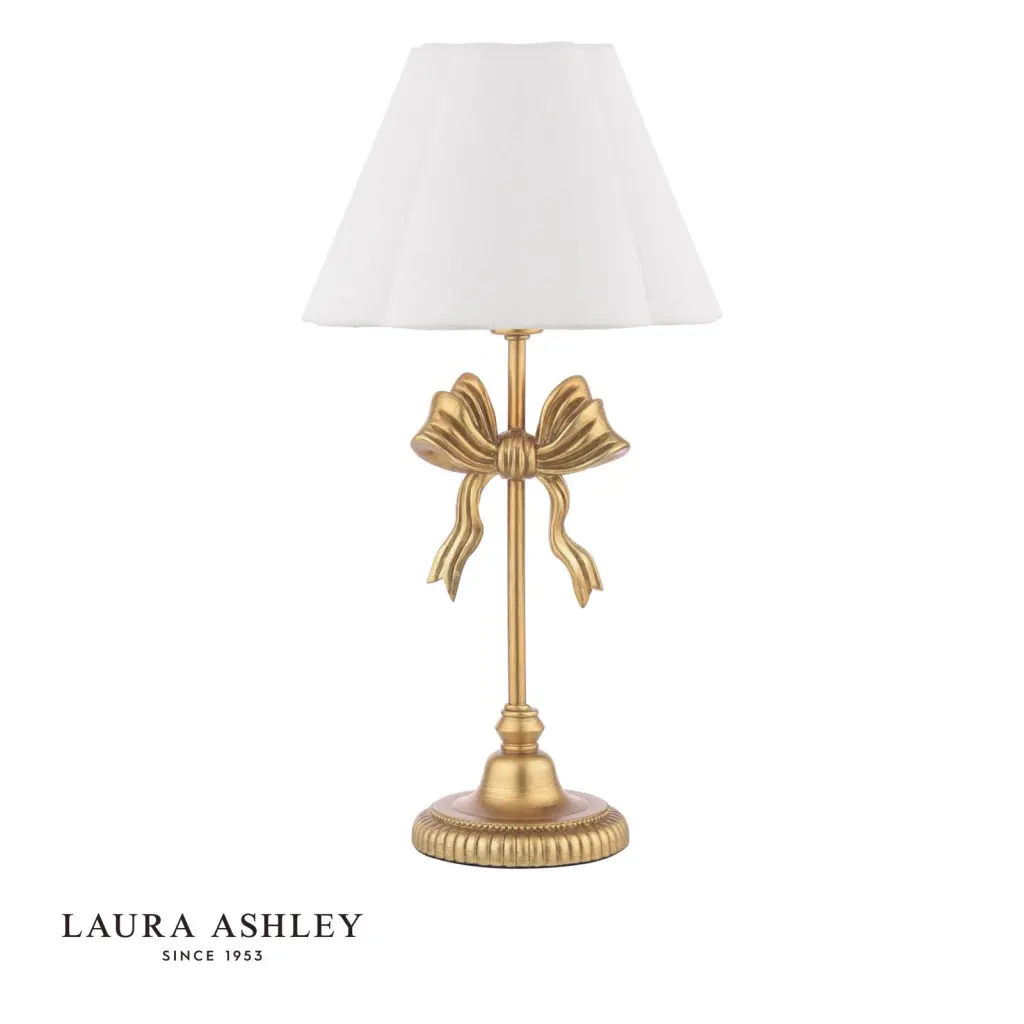 Larkfield Bow Gold Table Lamp C/W Shade