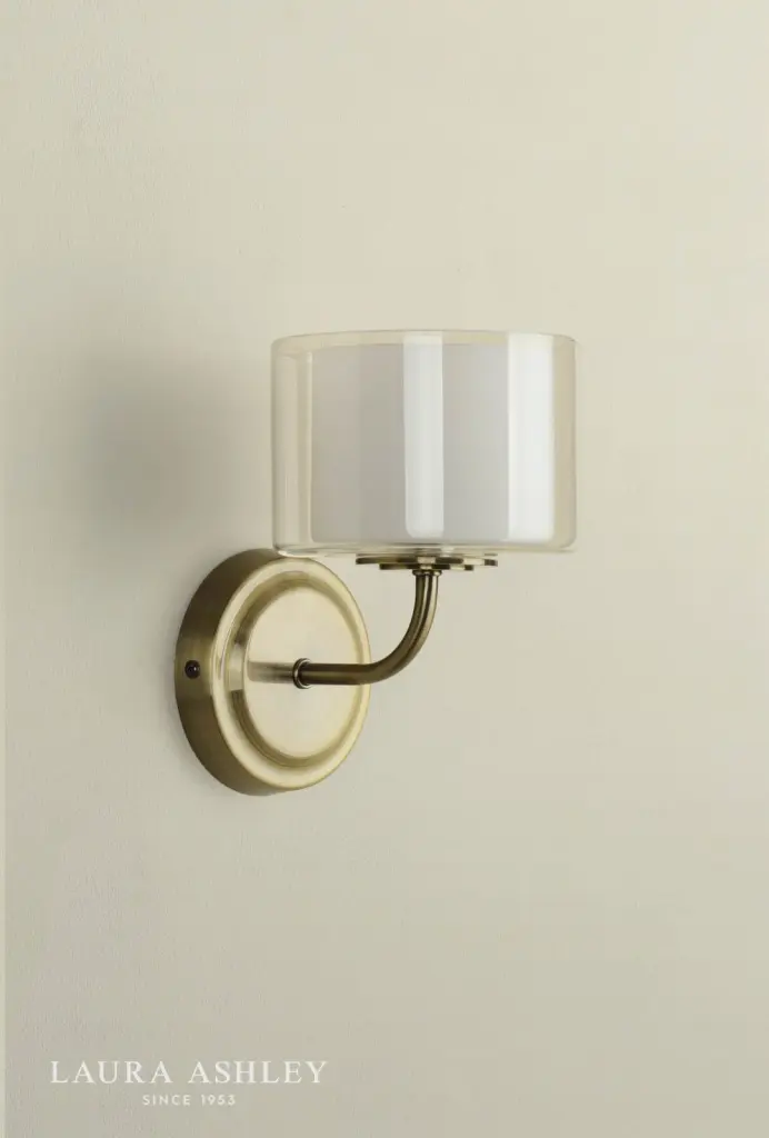 Southwell Antique Brass & Opal Glass Wall Light