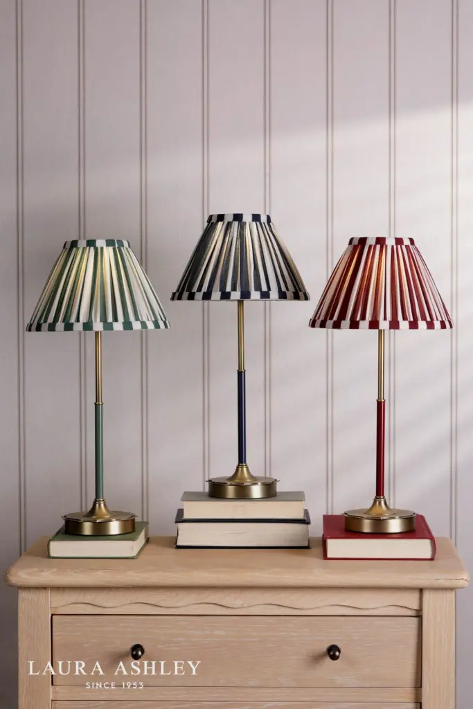 Denwick Antique Brass Table Lamp C/W Green Shade