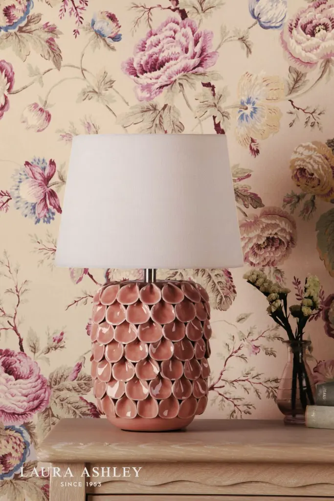 Marwick Pink Ceramic Table Lamp C/W Shade