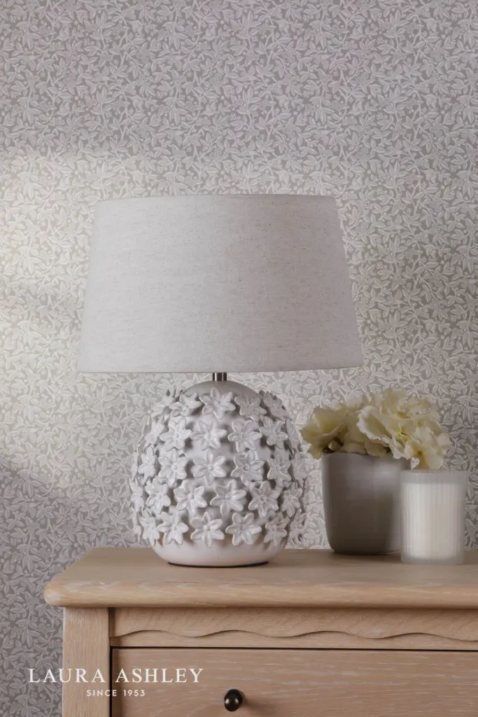 Ingham White Ceramic Table Lamp C/W Shade
