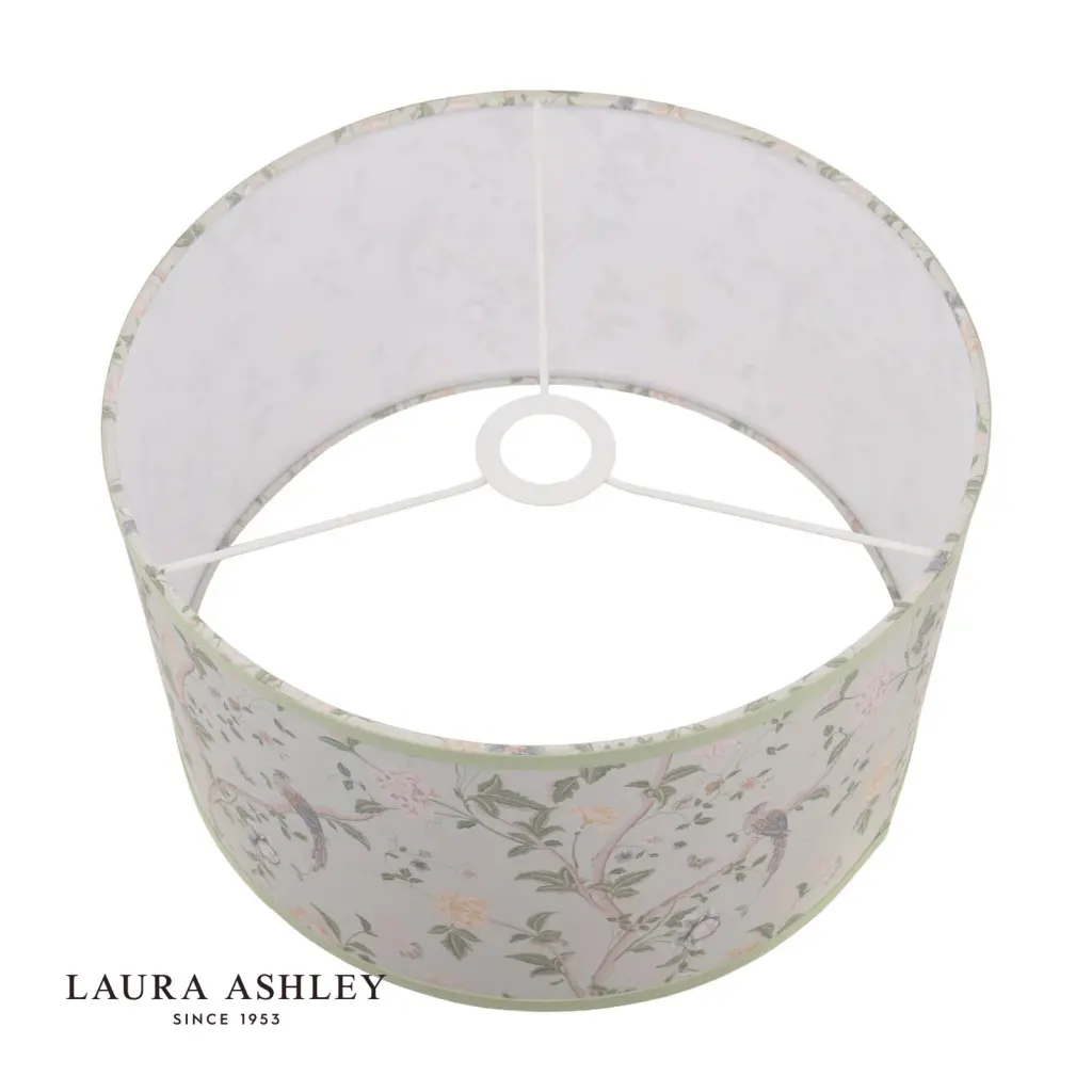 Summer Palace Green Cotton Drum Shade
