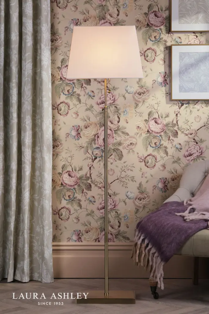 Bartley Antique Brass Floor Lamp C/W Shade