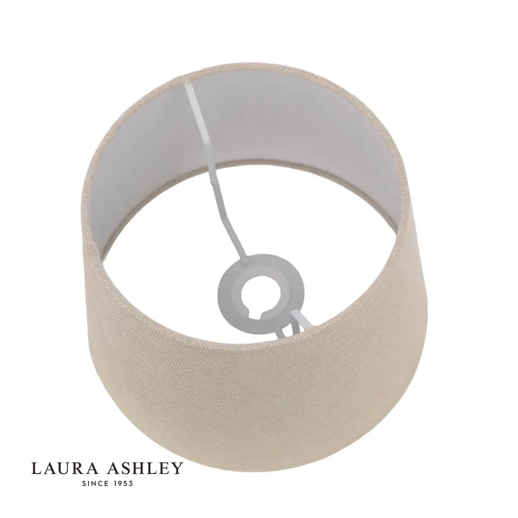 Bacall Natural Linen Drum Shade 250mm/10 inch