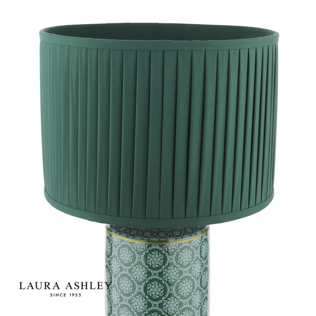 Knipton Antique Brass & Green Table Lamp C/W Shade