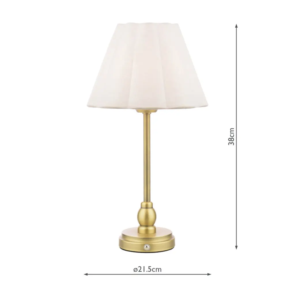 Erin Rechargeable Antique Brass Table Lamp
