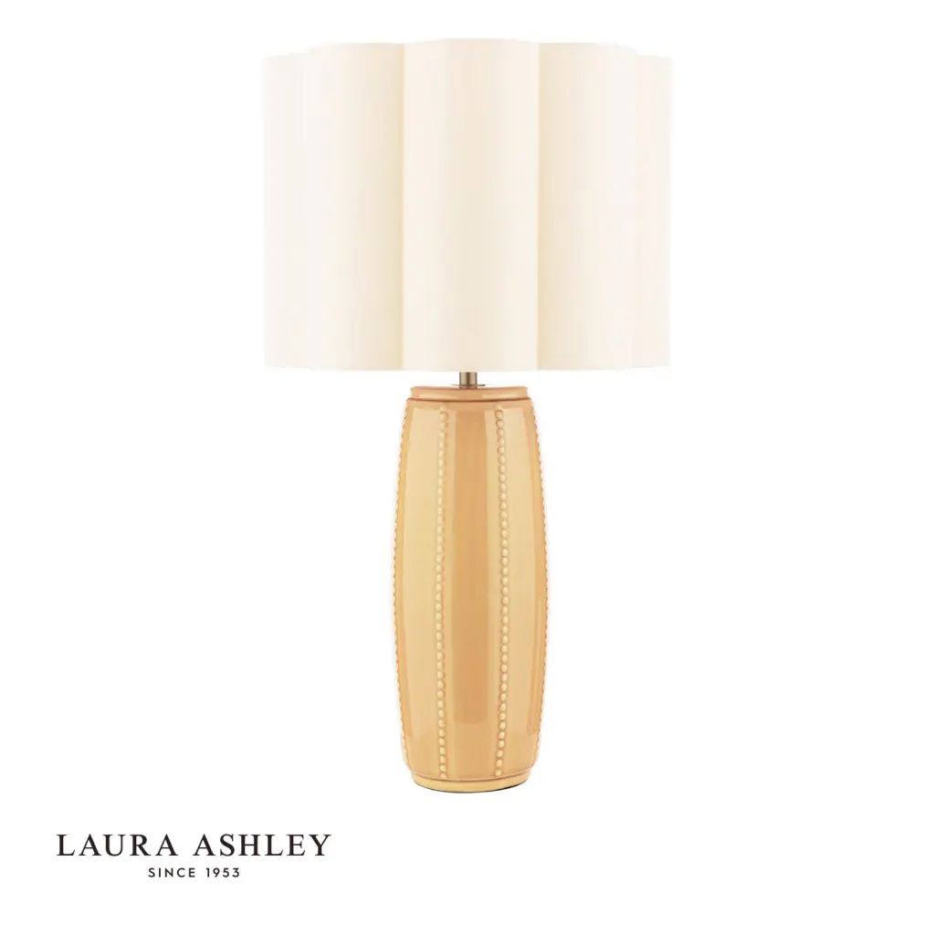 Littleton Yellow Ceramic Table Lamp C/W Shade