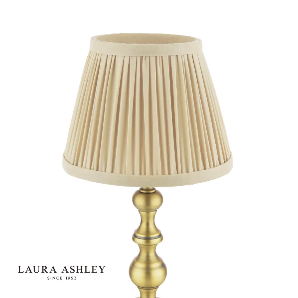 Ezra Twin Pack Antique Brass Table Lamps C/W Shade