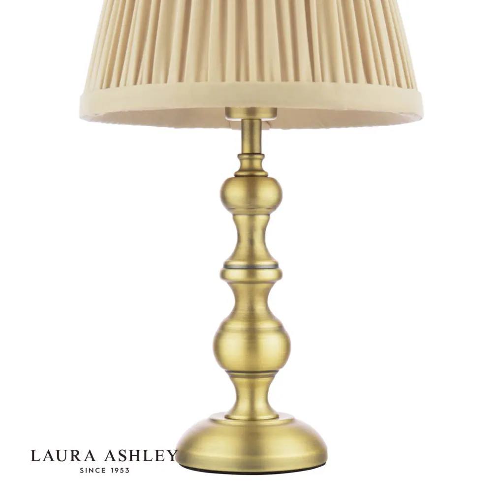 Ezra Twin Pack Antique Brass Table Lamps C/W Shade