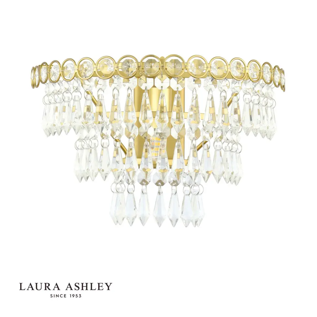 Enid Faceted Glass & Antique Brass Wall Light