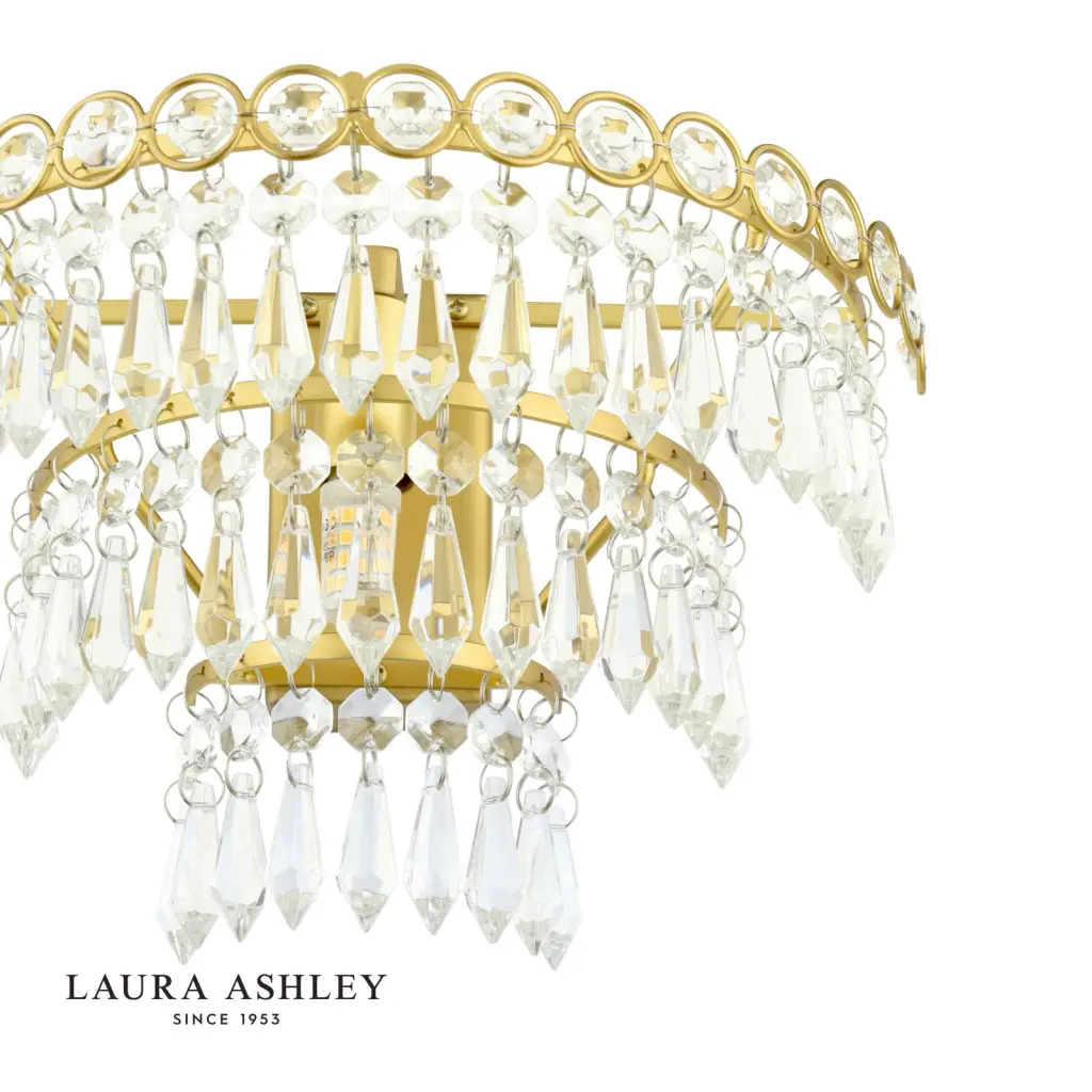 Enid Faceted Glass & Antique Brass Wall Light